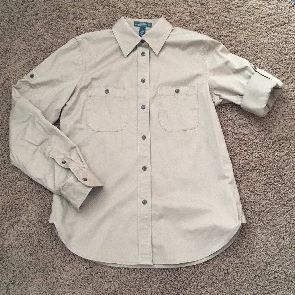 Ralph Lauren Jeans Co Safari Khaki Shirt XS